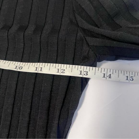 Reformation Sz XS Libra Ribbed Knit Dress Long Sleeve Black - Picture 5 of 7